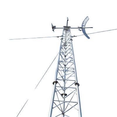 টিউবুলার স্টিল মাইক্রোওয়েভ গায়েড কমিউনিকেশন টাওয়ার 20- 80M 3 পা