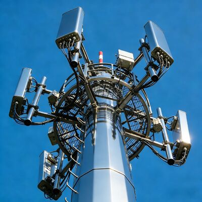 13 19 25M কমপ্যাক্ট ডিজাইন মনোপোল গ্যালভানাইজড স্টিল স্ব-সহায়ক আউটডোর 5G 4G মাইক্রোওয়েভ স্পেস সেভিং মাস্ট