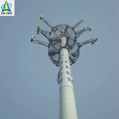 অ্যান্টেনা সম্প্রসারণ প্রকল্পের জন্য কাস্টম হট-ডিপ গ্যালভানাইজড মনোপোল টেলিকম টাওয়ার প্ল্যাটফর্ম