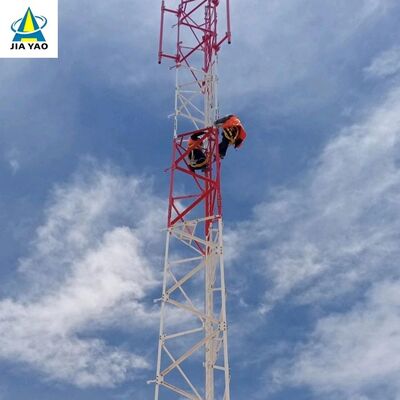 56M হালকা ওজন 3 লেগড অ্যাঙ্গেল স্টিল টাওয়ার দূরবর্তী টাউনশিপ প্রকল্পের জন্য কম মালবাহী