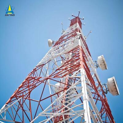 গ্রামীণ টেলিকম অবকাঠামো ANSI/TIA-222-G স্ট্যান্ডার্ডের জন্য অপ্টিমাইজড লোড-বেয়ারিং স্ট্রাকচার সহ হেভি-ডিউটি ​​4 লেগড অ্যাঙ্গুলার স্টিল ল্যাটিস টাওয়ার