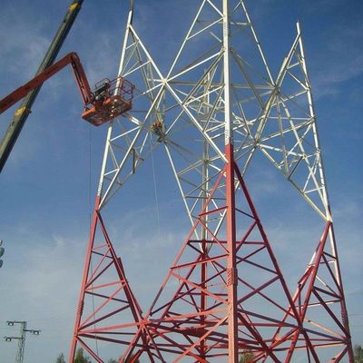 মোবাইল ওয়াইফাই নেটওয়ার্ক 4G 5G জিএসএম রেডিও সিগন্যাল 4 লেগ এঙ্গেল স্টিল টেলিকম টাওয়ার টেলিকম