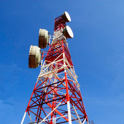 মোবাইল ওয়াইফাই নেটওয়ার্ক 4G 5G জিএসএম রেডিও সিগন্যাল 4 লেগ এঙ্গেল স্টিল টেলিকম টাওয়ার টেলিকম