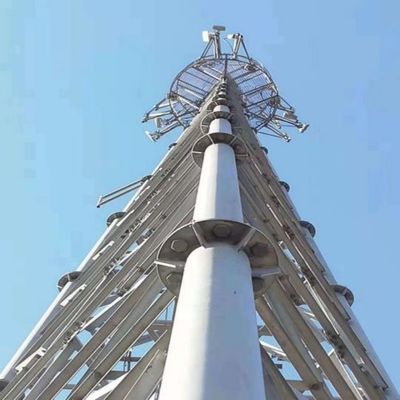 30 মিটার পাইপ ওয়াইফাই 3 পা টিউবুলার স্টিল টাওয়ার গ্রিটস সিউমলেস মাস্ট মাইক্রোওয়েভ যোগাযোগ অ্যান্টেনা টাওয়ার