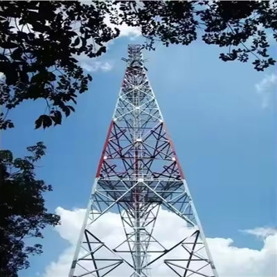 50 মিটার মাইক্রোওয়েভ অ্যান্টেনা স্ব-সমর্থন টাওয়ার ল্যাটিস ডিজাইন 3 লেগযুক্ত টেলিযোগাযোগ ইস্পাত টাওয়ার