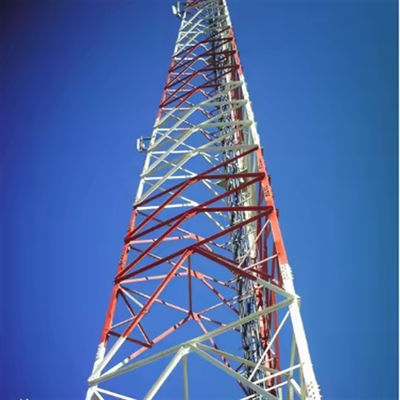 3 পায়ে কোণাকার ইস্পাত টাওয়ার 20M -65 M মাস্ট পাইলন লোহা টেলিযোগাযোগ কোণাকার টাওয়ার
