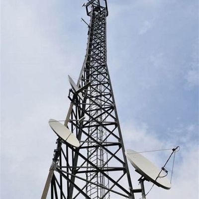 Q255B Q355B Q420B ডিজাইন 3 পায়ে কৌণিক ইস্পাত টাওয়ার টেলিযোগাযোগ টাওয়ার