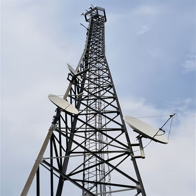 3 পায়ে কোণাকার ইস্পাত টাওয়ার 20M -65 M মাস্ট পাইলন লোহা টেলিযোগাযোগ কোণাকার টাওয়ার