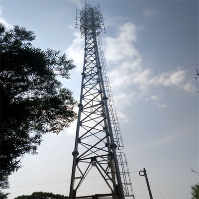 বোল্টড গ্যালভানাইজড 3 লেগড টিউবুলার স্টিল টাওয়ার ল্যাটিস টেলিকম অ্যান্টেনা টাওয়ার