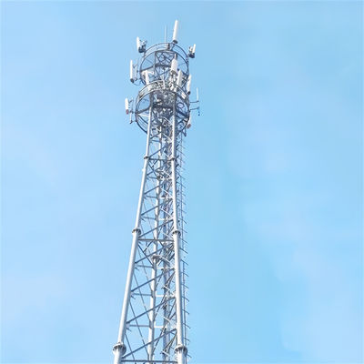 3 পা গ্যালভানাইজড টিউবুলার অ্যান্টেনা টাওয়ার ওয়াইফাই সংকেত বিটিএস টেলিভিশন সেল ফোন রেডিও জিএসএম যোগাযোগ ইস্পাত টাওয়ার