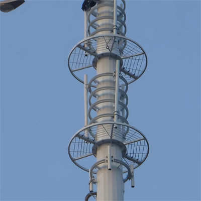OEM উচ্চ প্রসার্য ইস্পাত সঙ্গে Galvanized Bionic Monopole টেলিযোগাযোগ টাওয়ার