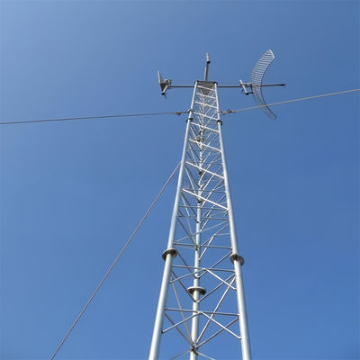 ওয়্যারলেস কমিউনিকেশন আয়রন টেলিকম Guyed Pole Tower 5g রেডিও অ্যান্টেনা Wifi Isp ইন্টারনেট টাওয়ার বিক্রয়