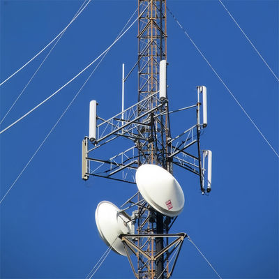 ওয়্যারলেস কমিউনিকেশন আয়রন টেলিকম Guyed Pole Tower 5g রেডিও অ্যান্টেনা Wifi Isp ইন্টারনেট টাওয়ার বিক্রয়
