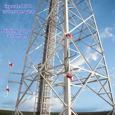 4-Angle Steel Communication Tower Galvanized 30m 5G Signal Urban Areas Stable Structure
