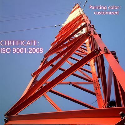 3 পায়ের অ্যাঙ্গুলার স্টিল টাওয়ার যোগাযোগ টাওয়ার Q235 স্টিল 25m LTE নেটওয়ার্ক আবহাওয়া প্রতিরোধী গ্রামীণ এলাকা