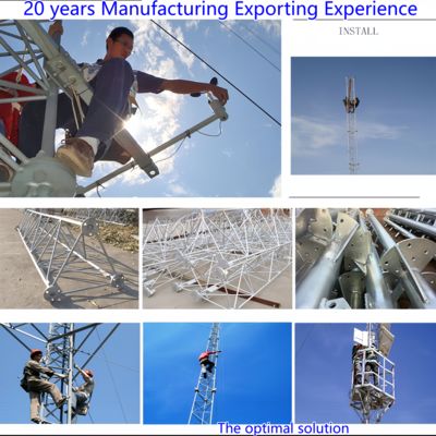 গাই রোপ সেল টাওয়ার উচ্চ শক্তি স্টিল 35 মি মোবাইল নেটওয়ার্ক শহরতলির এলাকা বায়ু প্রতিরোধী