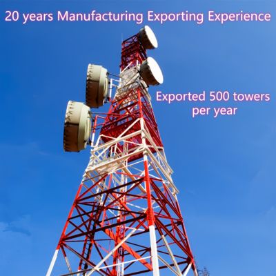 ১২ মিটার ৩০ মিটার ৪৫ মিটার ৪ পায়ের কৌণিক ইস্পাত স্ব-সমর্থন জিএসএম সিডিএমএ এলটিই আইএসপি অ্যান্টেনা টেলিকম বিটিএস সহজেই ইনস্টল করা ল্যাটিস টাওয়ার