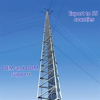ক্ষয় প্রতিরোধী তিন পায়ে স্টিল টাওয়ার বহিরঙ্গন ইনস্টলেশন এবং ভারী লোড বহন অ্যাপ্লিকেশন জন্য উপযুক্ত