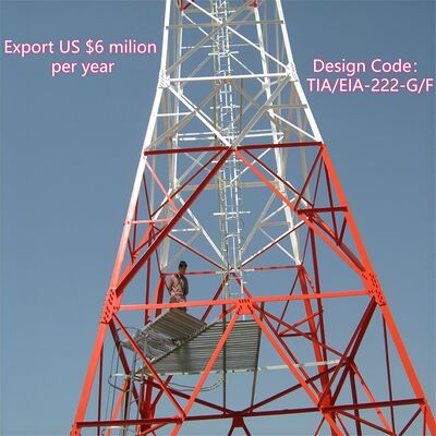 20 30 40M 4 পা কৌণিক ইস্পাত গ্রিজ টেকসই 5 জি ওয়াইফাই সেল সিগন্যাল বুস্টার টেলিযোগাযোগ টাওয়ার