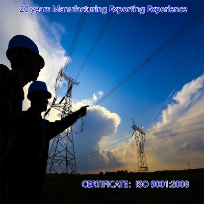 উচ্চ ভোল্টেজ 220 কেভি 500 কেভি গ্যালভানাইজড এঙ্গেল স্টিল পাওয়ার ট্রান্সমিশন টাওয়ার সাসপেনশন ইউটিলিটি মেরু