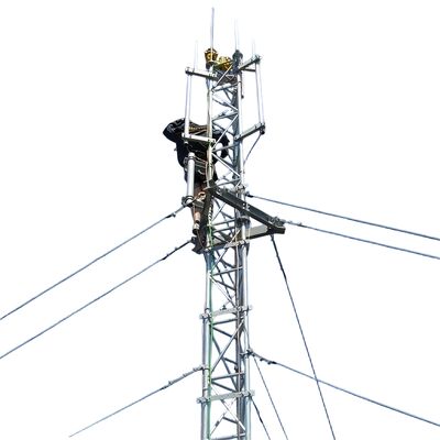 30 এম 55 এম 85 এম গায়েড ওয়্যার 3 লেগ গ্যালভানাইজড ল্যাটিস স্টিল 5 জি ওয়াইফাই আইএসপি ইন্টারনেট মাইক্রোওয়েভ টেলিযোগাযোগ সংকেত মাস্ট