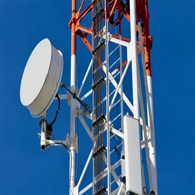 3 পা টিউবুলার সিমলেস স্টিল 20 30 40M গ্যালভানাইজড 5 জি জিএসএম সিডিএমএ আইএসপি টেলিকম টাওয়ার