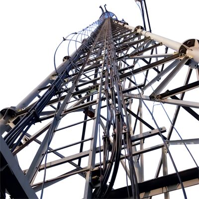 30 এম 55 এম 80 এম হট ডপ গ্যালভানাইজড 3 লেগ টিউবুলার স্টিল ফ্রি স্ট্যান্ডিং জিএসএম সিডিএমএ সেলুলার যোগাযোগ অ্যান্টেনা মাস্ট