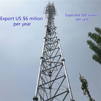 শক্তিশালী এবং টেকসই 3 পায়ে টিউবুলার ইস্পাত টাওয়ার যা শিল্পে চাহিদাপূর্ণ লোড এবং পরিবেশগত প্রয়োজনীয়তা পূরণের জন্য ডিজাইন করা হয়েছে