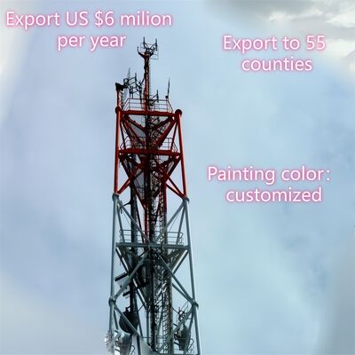 শক্তিশালী এবং টেকসই 3 পায়ে টিউবুলার ইস্পাত টাওয়ার যা শিল্পে চাহিদাপূর্ণ লোড এবং পরিবেশগত প্রয়োজনীয়তা পূরণের জন্য ডিজাইন করা হয়েছে