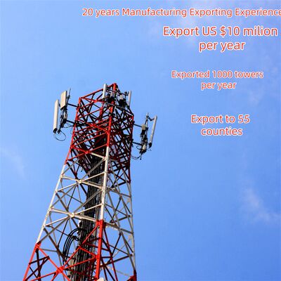 টেলিকম এবং বিদ্যুৎ অবকাঠামো প্রকল্পের জন্য সমর্থন প্রদানের জন্য ANSI TIA এবং EN মান পূরণের জন্য ডিজাইন করা 4 লেগযুক্ত কৌণিক ইস্পাত টাওয়ার