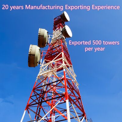 টেলিকম এবং বিদ্যুৎ অবকাঠামো প্রকল্পের জন্য সমর্থন প্রদানের জন্য ANSI TIA এবং EN মান পূরণের জন্য ডিজাইন করা 4 লেগযুক্ত কৌণিক ইস্পাত টাওয়ার