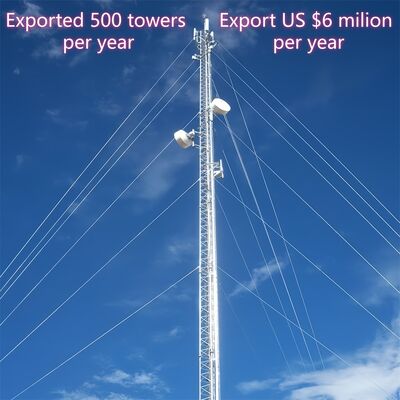 Typhoon Resistant Guyed Wire 5G Communication Steel Tower  compliant with ANSI TIA 222 G H F and EN 1991 1 4 standards providing support for tall slender structures