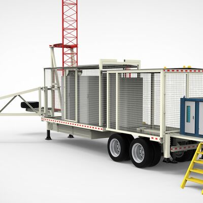 30M টেলিস্কোপিক টাওয়ার গ্যালভানাইজড স্টিল ট্রাক মাউন্ট যোগাযোগ অ্যান্টেনা 40M/S বায়ু প্রতিরোধের আইএসও সার্টিফাইড