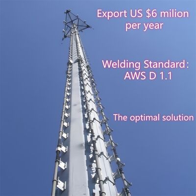 মোনোপল টাওয়ার স্টিলের টেলিকম টাওয়ারটি জিবি টি ৭০০ এবং জিবি টি ১৫৯১ মান অনুযায়ী ডিজাইন করা হয়েছে যা টেলিকমের জন্য কাঠামোগত অখণ্ডতা নিশ্চিত করে