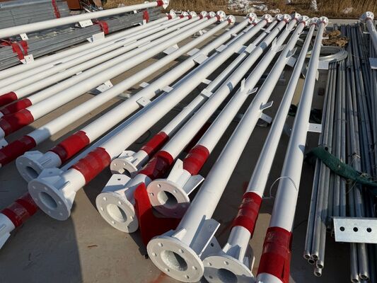 17 25 33M  3 Leg Tubular Galvanized Steel Low Upkeep Outdoor 5G 4G Microwave Communication Mast