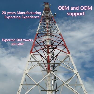 10 16 22 28M লাইটওয়েট 3 লেগড অ্যাঙ্গুলার স্টিল গ্যালভানাইজড সেল্ফ সাপোর্টিং আউটডোর 5G 4G ওয়াইফাই গ্রামীণ টেলিকম টাওয়ার