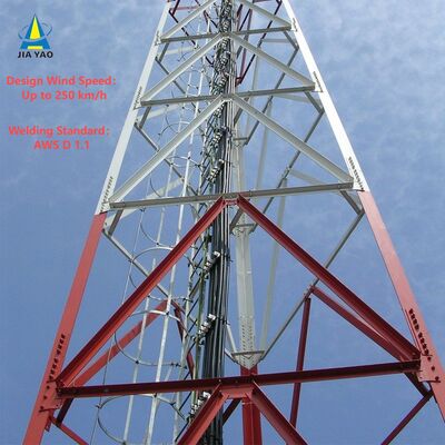 11 17 23 29M Light Duty 3 Legged Angular Steel Galvanized Outdoor 5G 4G Satellite Low Load Telecom Antenna Tower