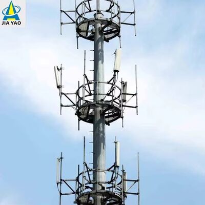 উপকূলীয় লবণাক্ত কুয়াশা এলাকার জন্য 20M 30M IP68 সিল করা মনোপোল টাওয়ার জারা প্রতিরোধী