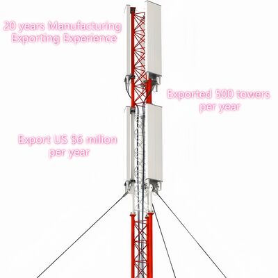 Wireless IP67 Waterproof Guyed WireTower Anti-Rust For Rural Off-Grid Communication