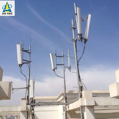 10M 20M মনোপোল লো প্রোফাইল ছোট সেল কমিউনিকেশন টাওয়ার 5G সিগন্যাল বুস্টের জন্য ছাদের মাউন্ট