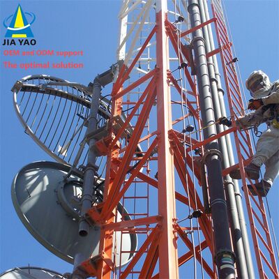 5G এজ নেটওয়ার্কের জন্য পাওয়ার সাপ্লাই সহ 3 লেগ অ্যাঙ্গুলার কমপ্যাক্ট ছোট সেল টাওয়ার