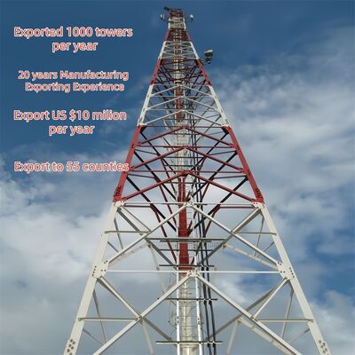 44M Q355 Steel Low Maintenance 3 Legged Angle Steel Tower For Residential Telecom