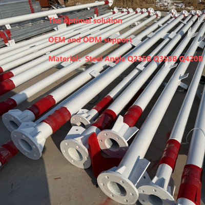 52M Tapered Steel 3 Tube Antenna Tower Compact For Office Building Rooftop
