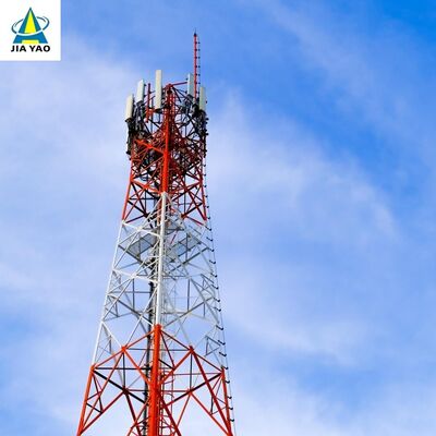 ঠান্ডা অঞ্চলের টেলিকম অবকাঠামোর জন্য 30M 40M 45M অ্যান্টি আইস আবরণ 4 লেগড অ্যাঙ্গেল স্টিল টাওয়ার