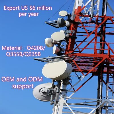 আরবান গ্রিন বেল্ট 5G বেসের জন্য 20M 30M 40M 4 লেগড অ্যাঙ্গেল স্টিল টাওয়ার