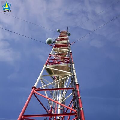 তৃণভূমি চারণভূমি সংকেত কভারেজের জন্য 48 50 60M টেনশন সামঞ্জস্যযোগ্য গাইড ওয়্যার টাওয়ার