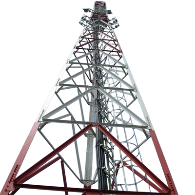 20m 30m 45m 60m 3 Legged Angular Steel Communication Tower Hot Dip Galvanized Q355B Lattice Pylon for 5G BTS Station Infrastructure